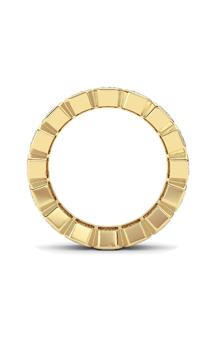 4Cttw Emerald Shaped Lab Grown Diamond (F/VS) Eternity Band Ring in 14K Gold