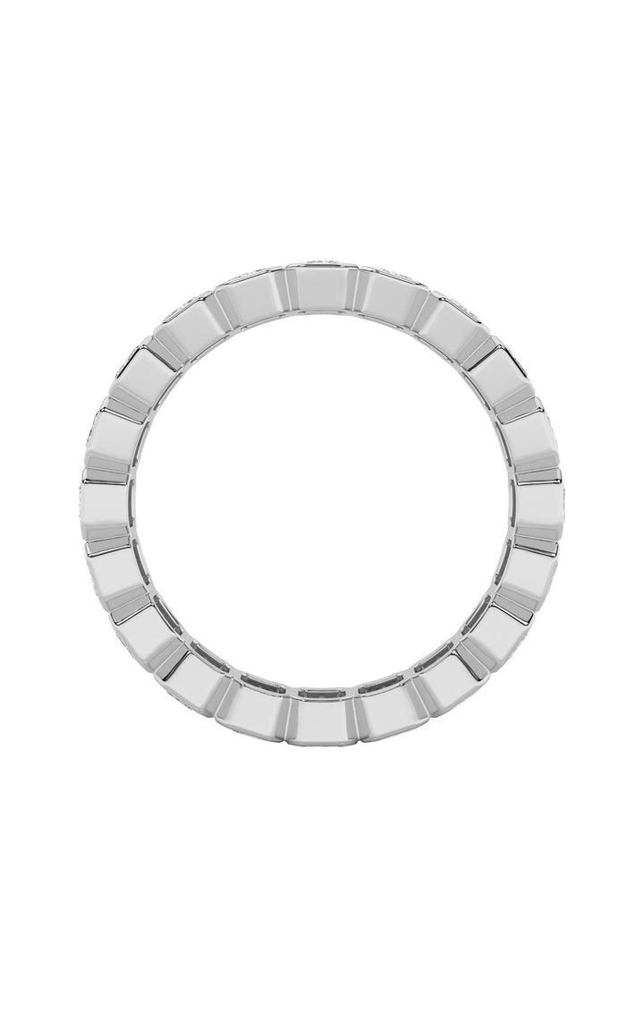 4.25Cttw Emerald Shaped Lab Grown Diamond (F/VS) Eternity Band Ring in 14K Gold