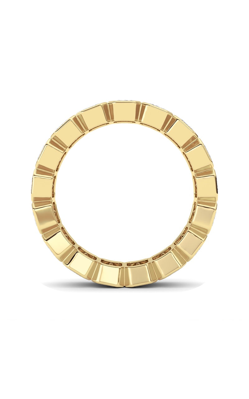 4.25Cttw Emerald Shaped Lab Grown Diamond (F/VS) Eternity Band Ring in 14K Gold