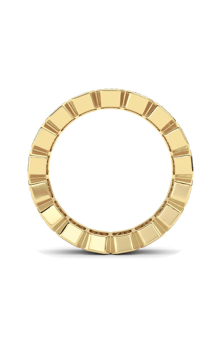 4.25Cttw Emerald Shaped Lab Grown Diamond (F/VS) Eternity Band Ring in 14K Gold