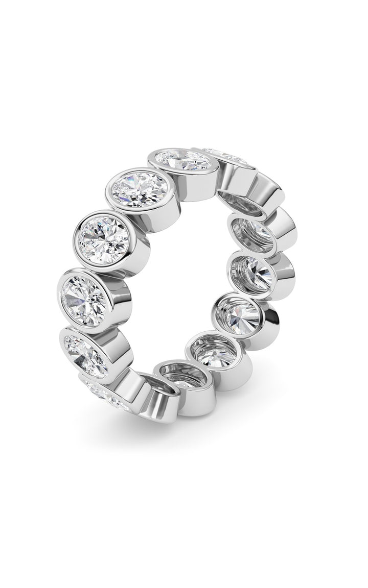 3.5Cttw Oval Shaped Lab Grown Diamond (F/VS) Eternity Band Ring in 14K Gold