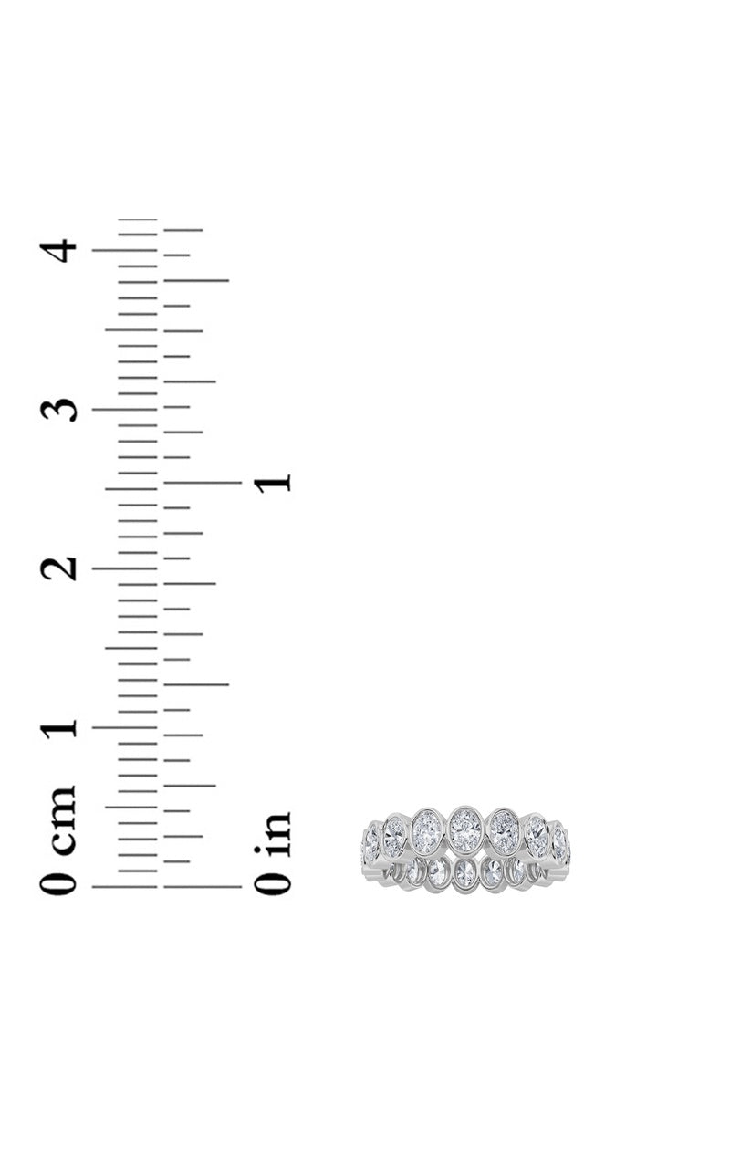 3.75Cttw Oval Shaped Lab Grown Diamond (F/VS) Eternity Band Ring in 14K Gold
