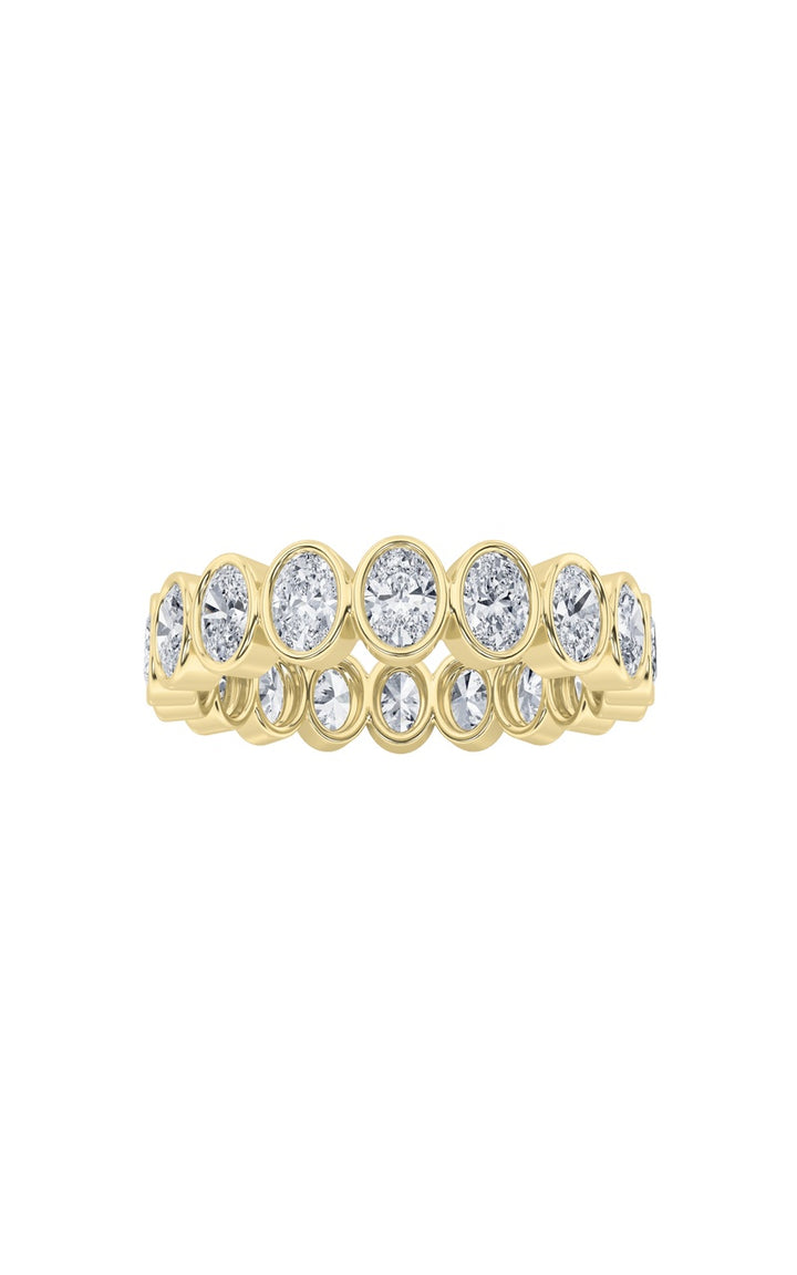 3.75Cttw Oval Shaped Lab Grown Diamond (F/VS) Eternity Band Ring in 14K Gold