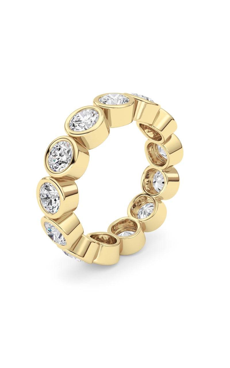 3.2Cttw Round Shaped Lab Grown Diamond (F/VS) Eternity Band Ring in 14K Gold