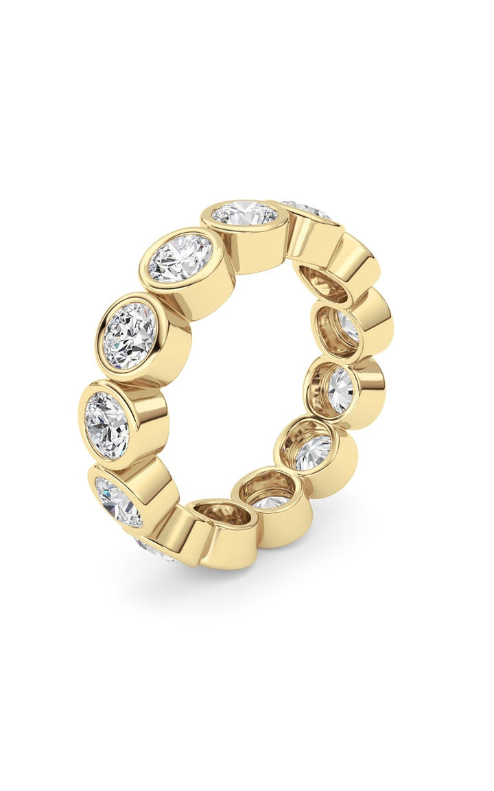 3.2Cttw Round Shaped Lab Grown Diamond (F/VS) Eternity Band Ring in 14K Gold