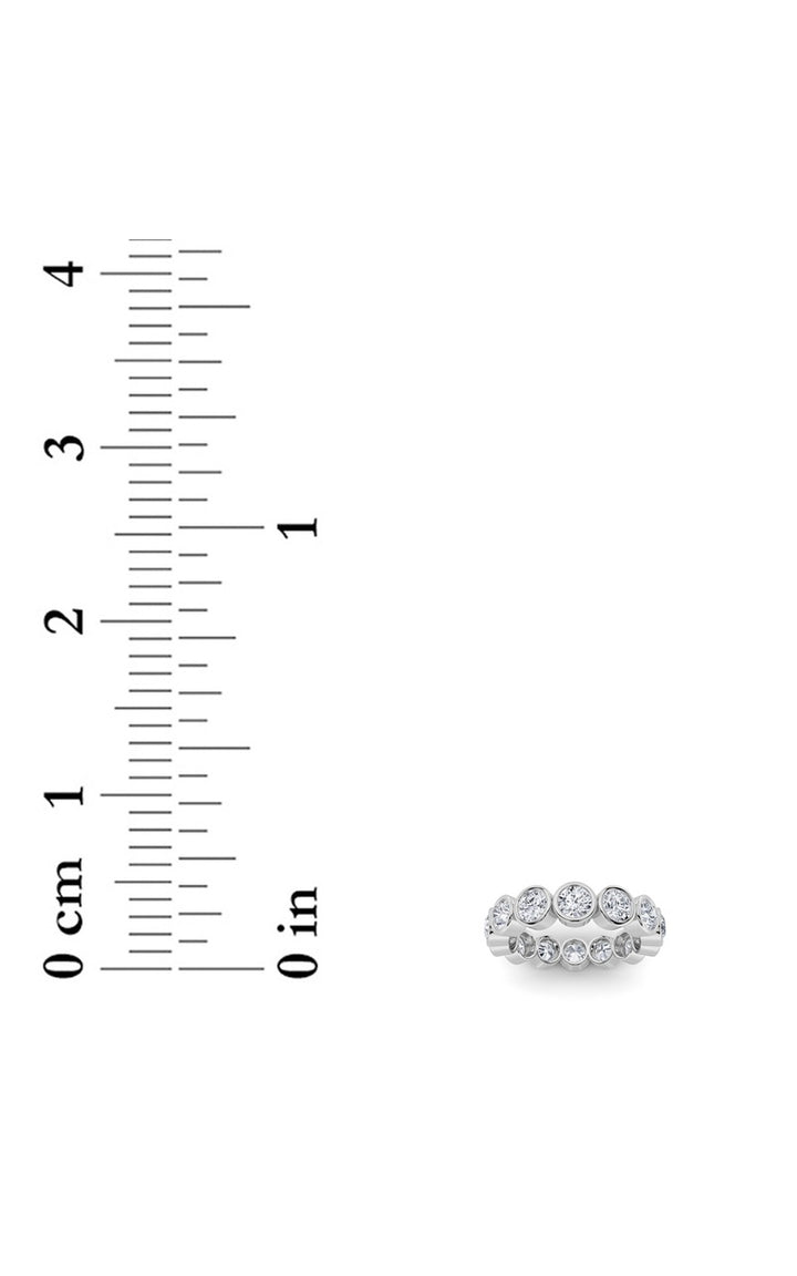 3.5Cttw Round Shaped Lab Grown Diamond (F/VS) Eternity Band Ring in 14K Gold