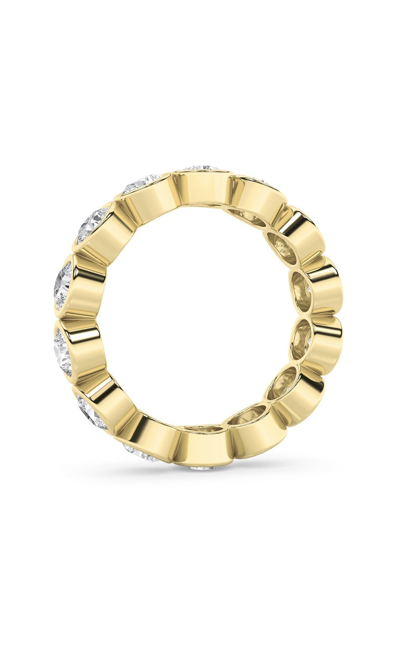 3.5Cttw Round Shaped Lab Grown Diamond (F/VS) Eternity Band Ring in 14K Gold