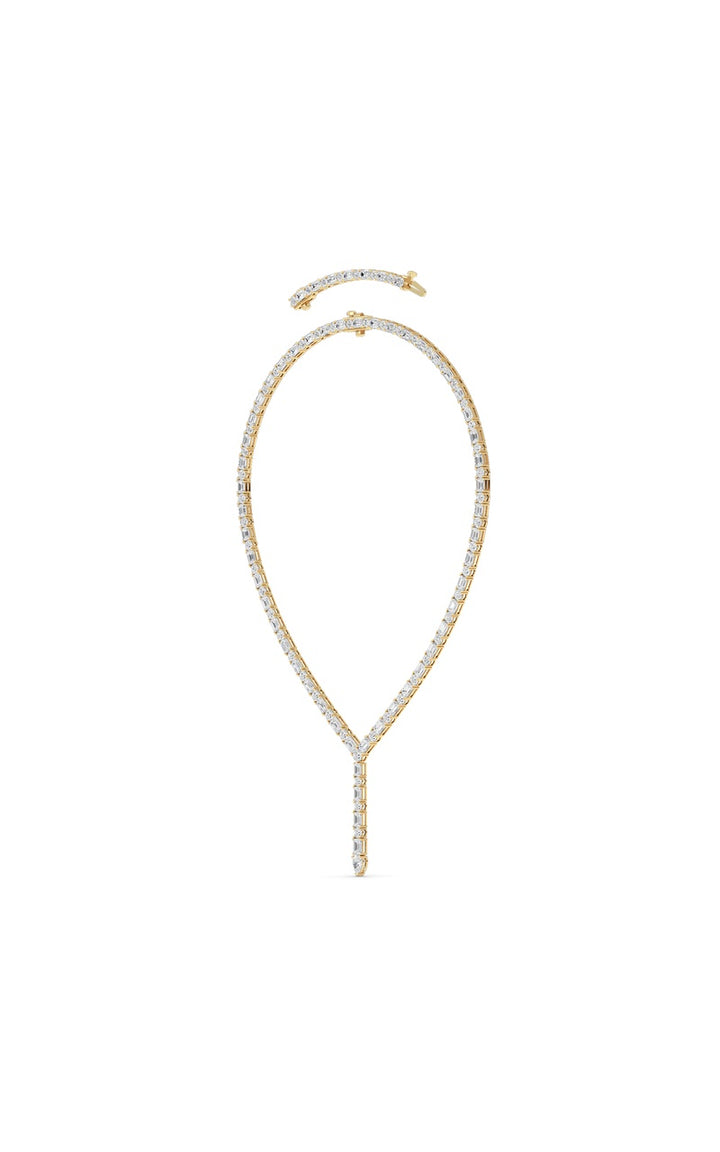 28Cttw Mix Shaped Lab Grown Diamond Necklace in 14K Gold (F/VS)