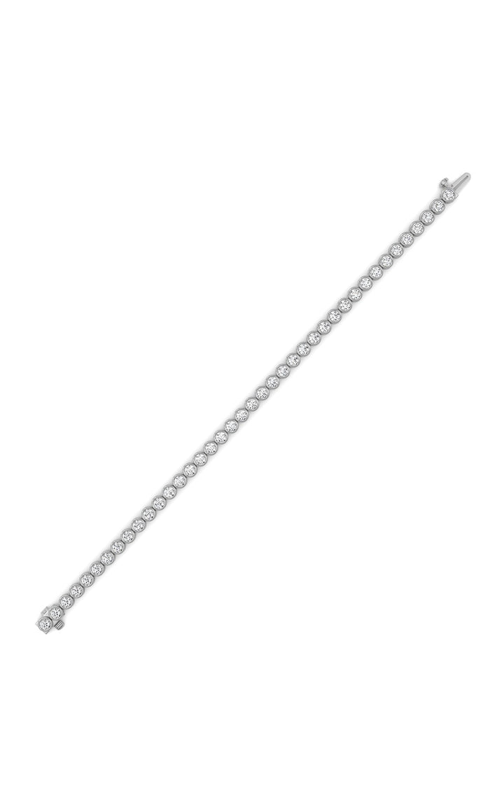5Cttw Round Lab Grown Diamond (F/VS ) Bezel Set Bracelet in 14K Gold
