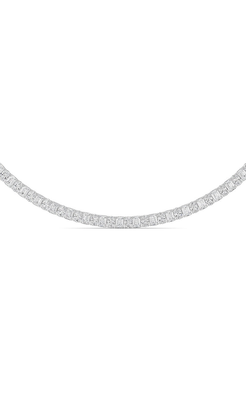 33Cttw Emerald Lab Grown Diamond (F/VS ) Necklace in 14K Gold