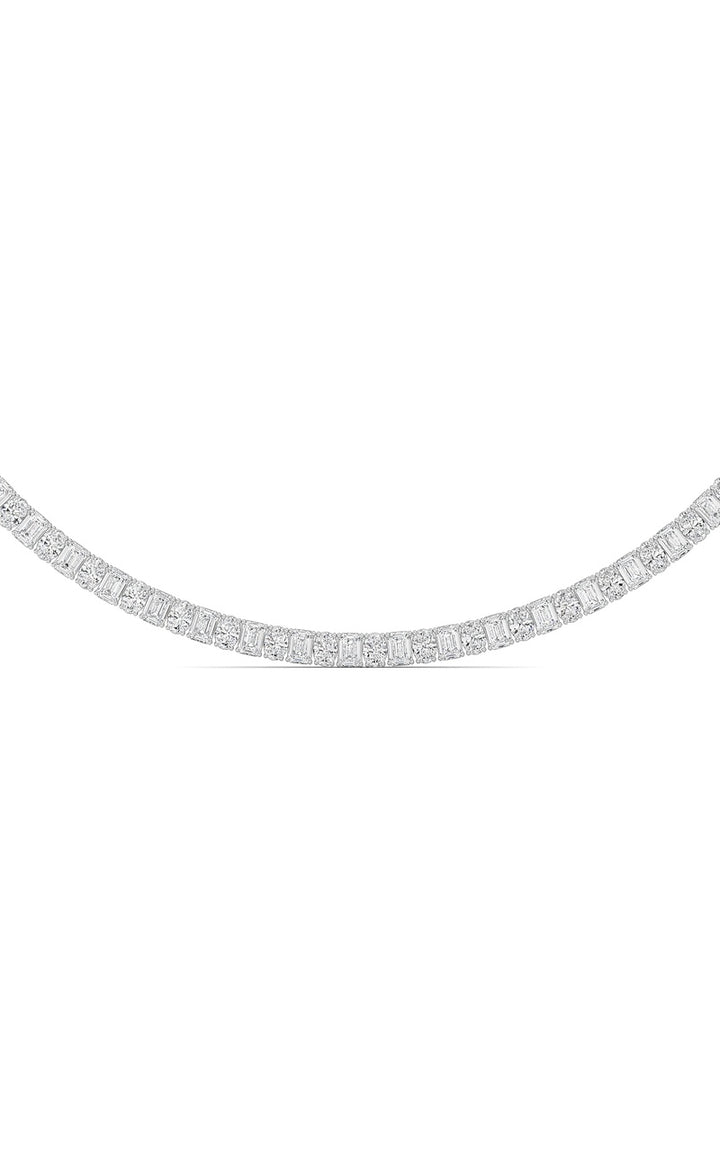 33Cttw Emerald Lab Grown Diamond (F/VS ) Necklace in 14K Gold