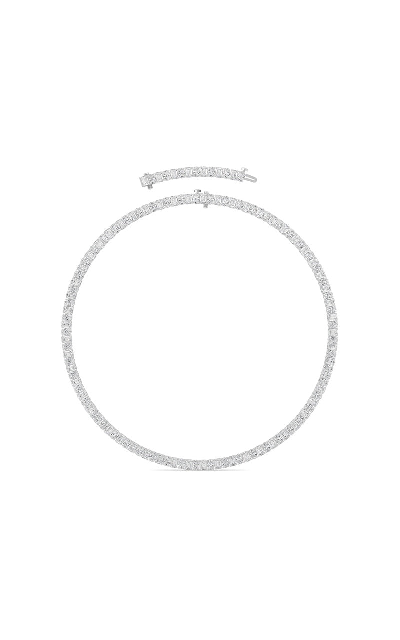 33Cttw Emerald Lab Grown Diamond (F/VS ) Necklace in 14K Gold