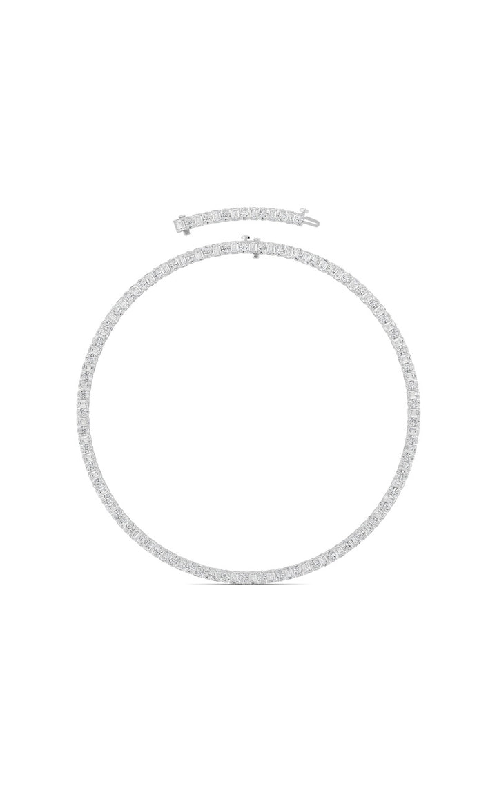 33Cttw Emerald Lab Grown Diamond (F/VS ) Necklace in 14K Gold