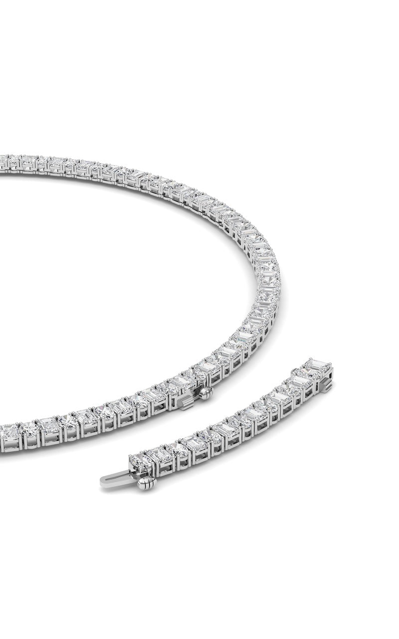 33Cttw Emerald Lab Grown Diamond (F/VS ) Necklace in 14K Gold