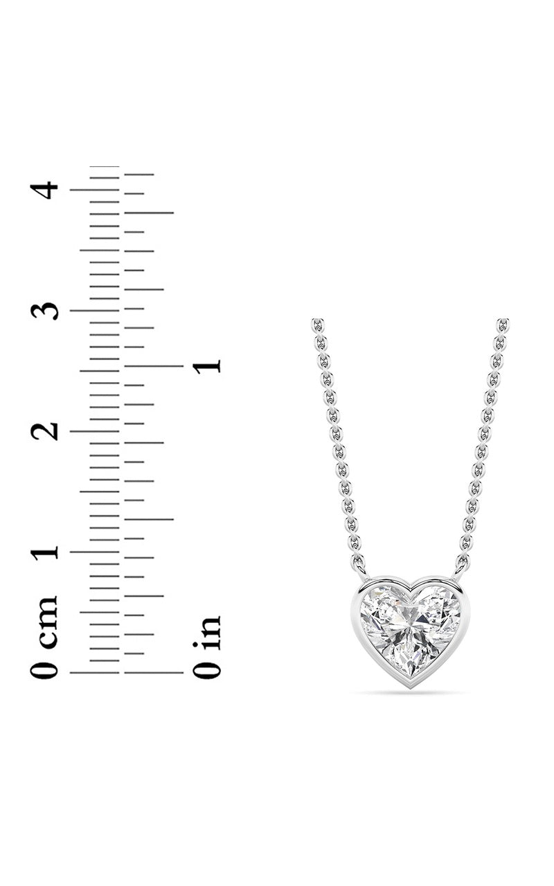 1Cttw Heart Shape Lab Grown Diamond (F/VS ) Pendant Necklace in 14K Gold