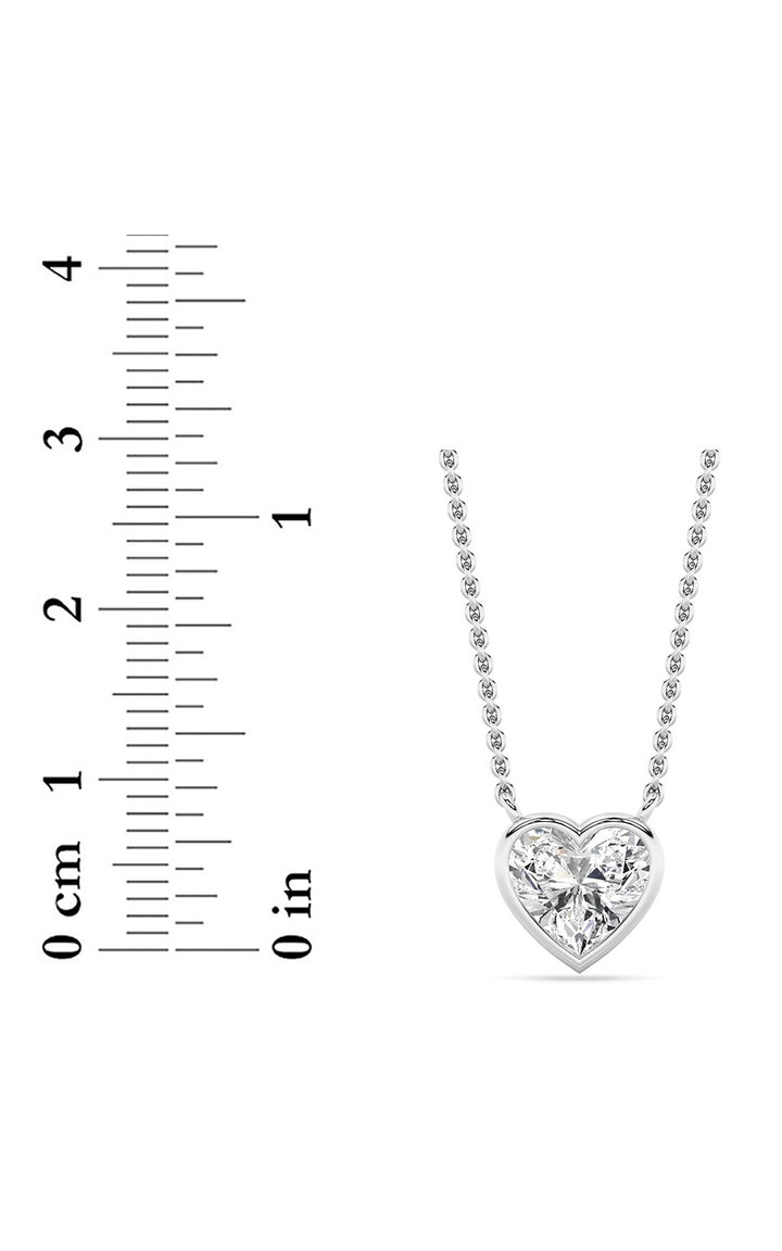 1Cttw Heart Shape Lab Grown Diamond (F/VS ) Pendant Necklace in 14K Gold