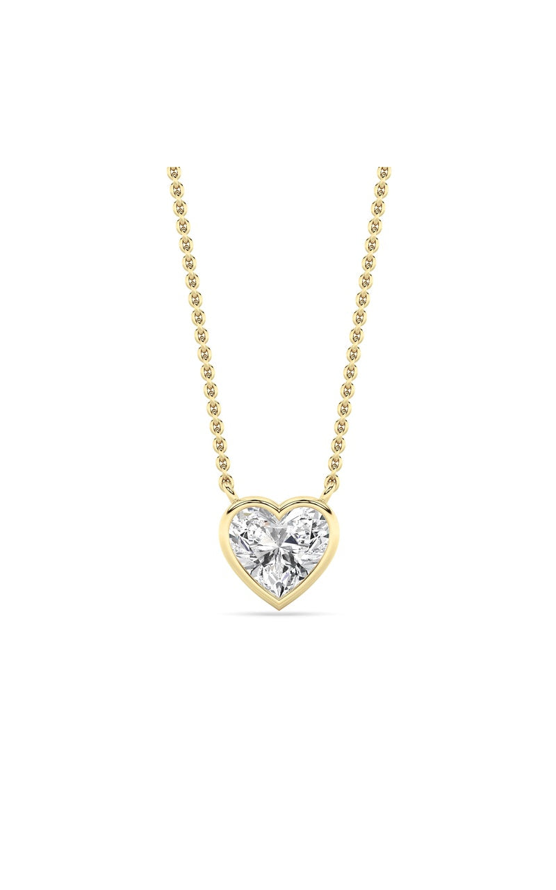 1Cttw Heart Shape Lab Grown Diamond (F/VS ) Pendant Necklace in 14K Gold