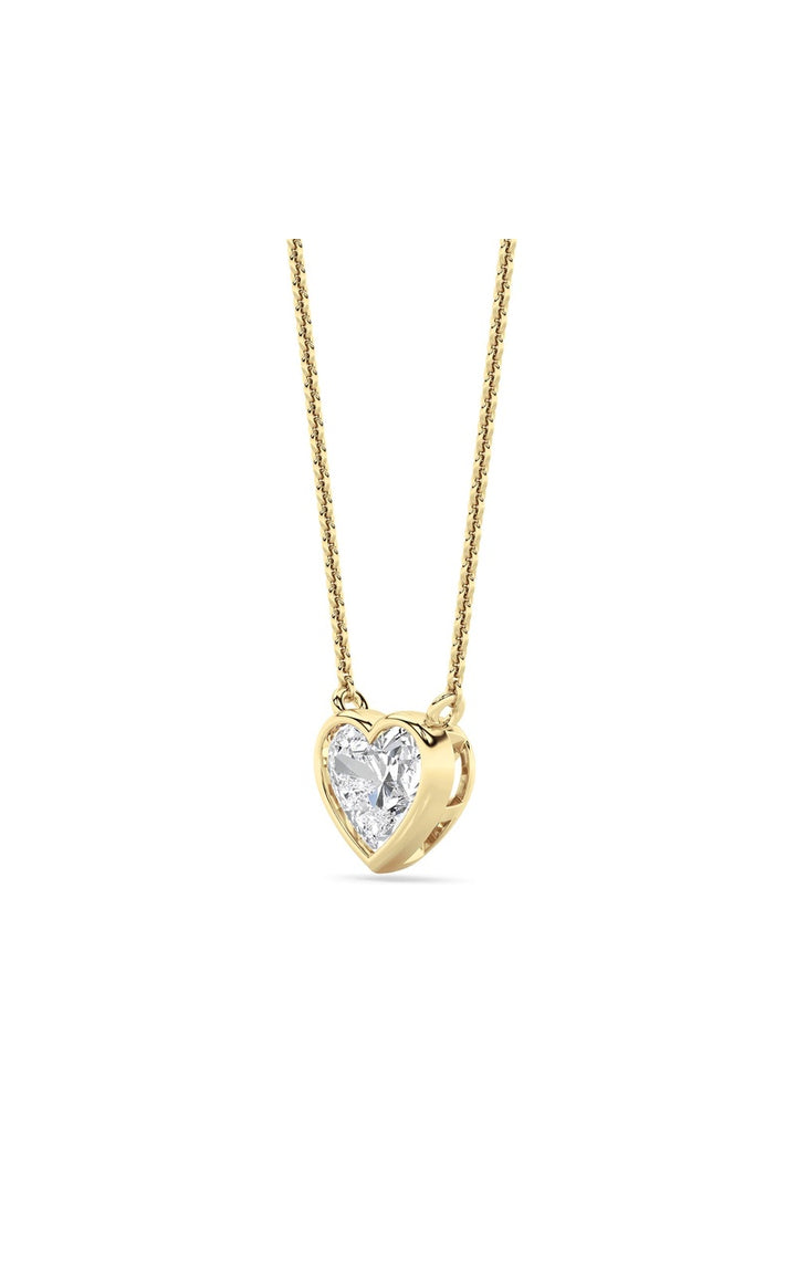 1Cttw Heart Shape Lab Grown Diamond (F/VS ) Pendant Necklace in 14K Gold