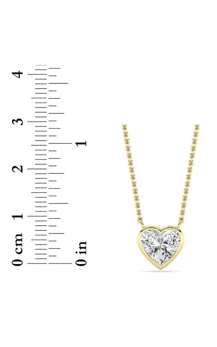 1Cttw Heart Shape Lab Grown Diamond (F/VS ) Pendant Necklace in 14K Gold