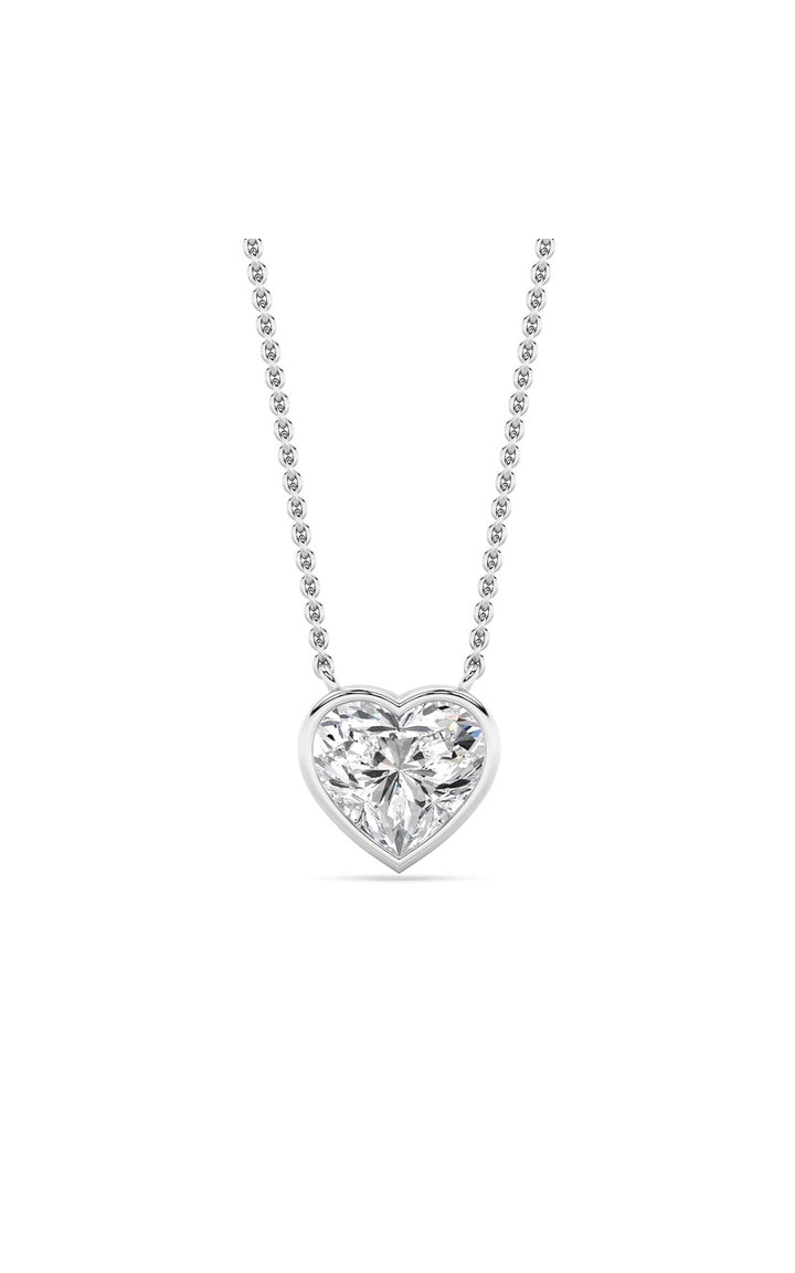 2Cttw Heart Shape Lab Grown Diamond (F/VS ) Pendant Necklace in 14K Gold