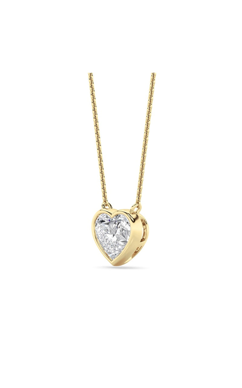 2Cttw Heart Shape Lab Grown Diamond (F/VS ) Pendant Necklace in 14K Gold
