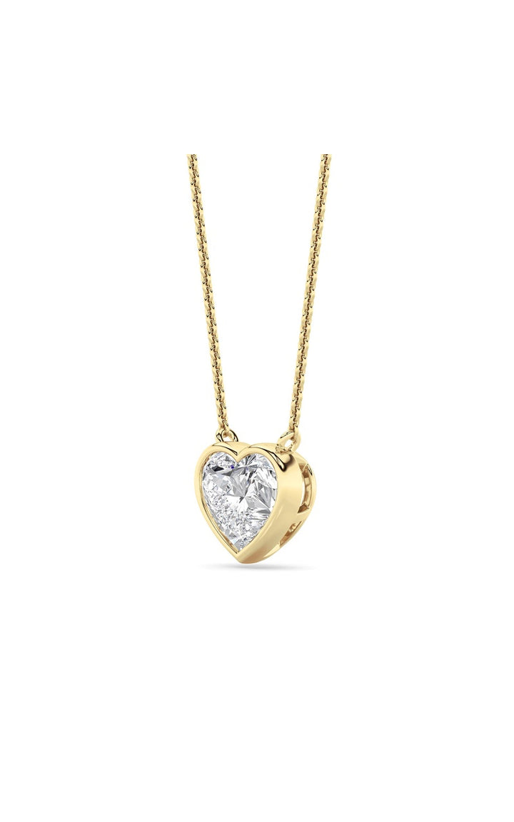 2Cttw Heart Shape Lab Grown Diamond (F/VS ) Pendant Necklace in 14K Gold
