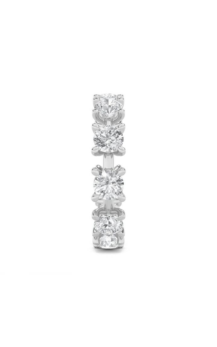 3Cttw Round Shaped Lab Grown Diamond (F/VS) Eternity Band Ring in 14K Gold