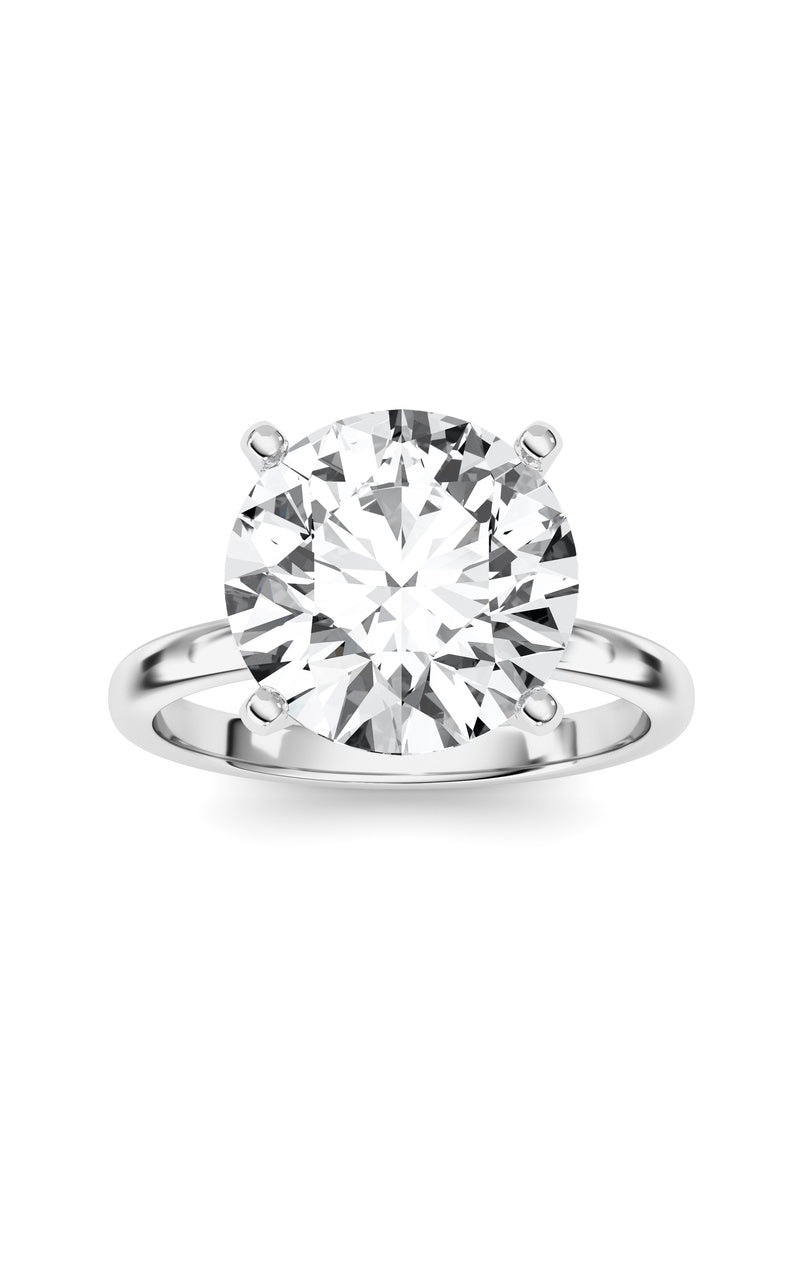 5Cttw Round Shaped Lab Grown Diamond Classic Solitaire Ring in 14K Gold (F/VS)