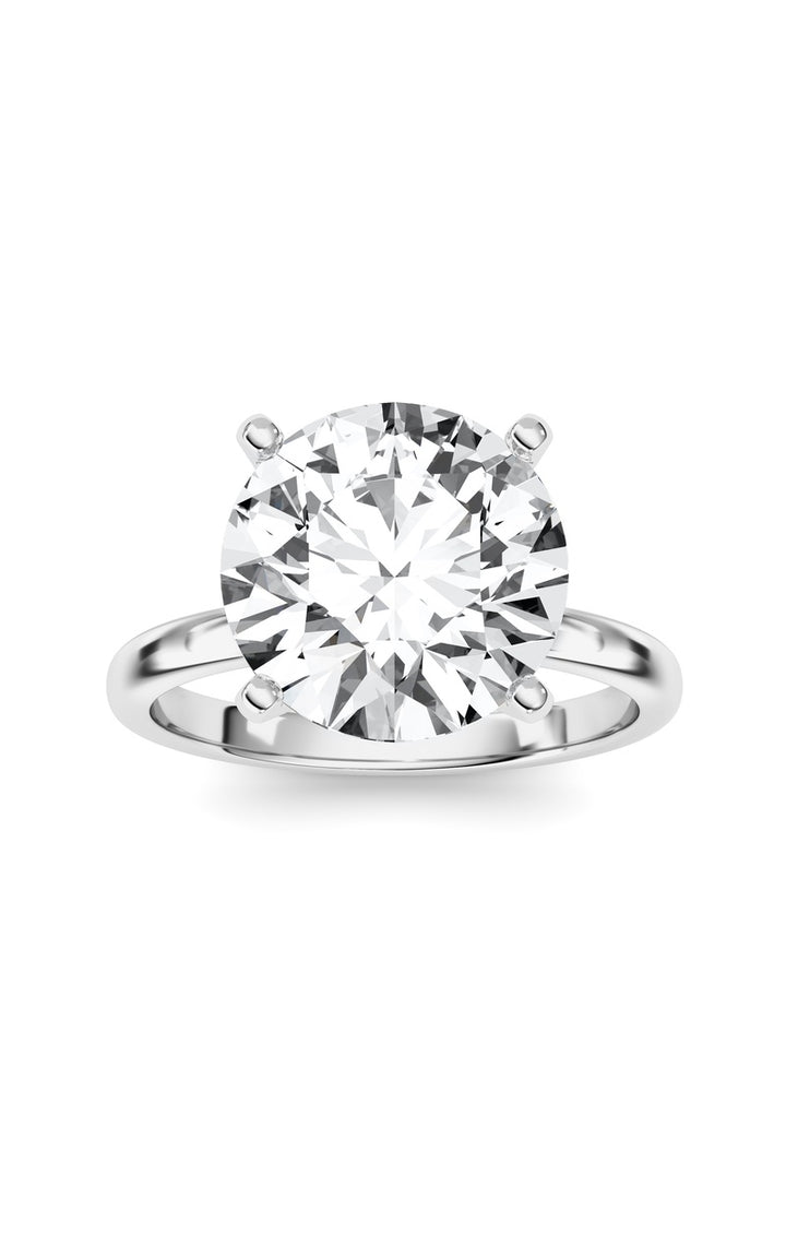 5Cttw Round Shaped Lab Grown Diamond Classic Solitaire Ring in 14K Gold (F/VS)