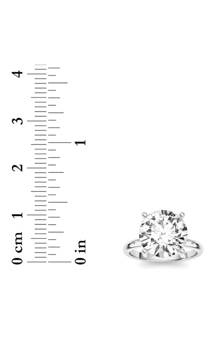 5Cttw Round Shaped Lab Grown Diamond Classic Solitaire Ring in 14K Gold (F/VS)