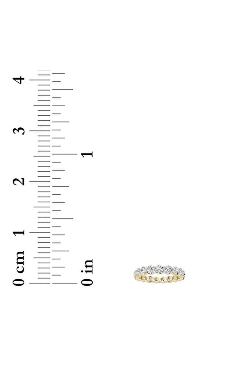 1.9Cttw Round Shaped Lab Grown Diamond Split Prong Eternity Ring in 14K Gold (F/VS)
