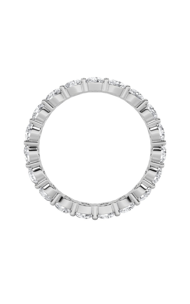 2.7Cttw Round Shaped Lab Grown Diamond Split Prong Eternity Ring in 14K Gold (F/VS)