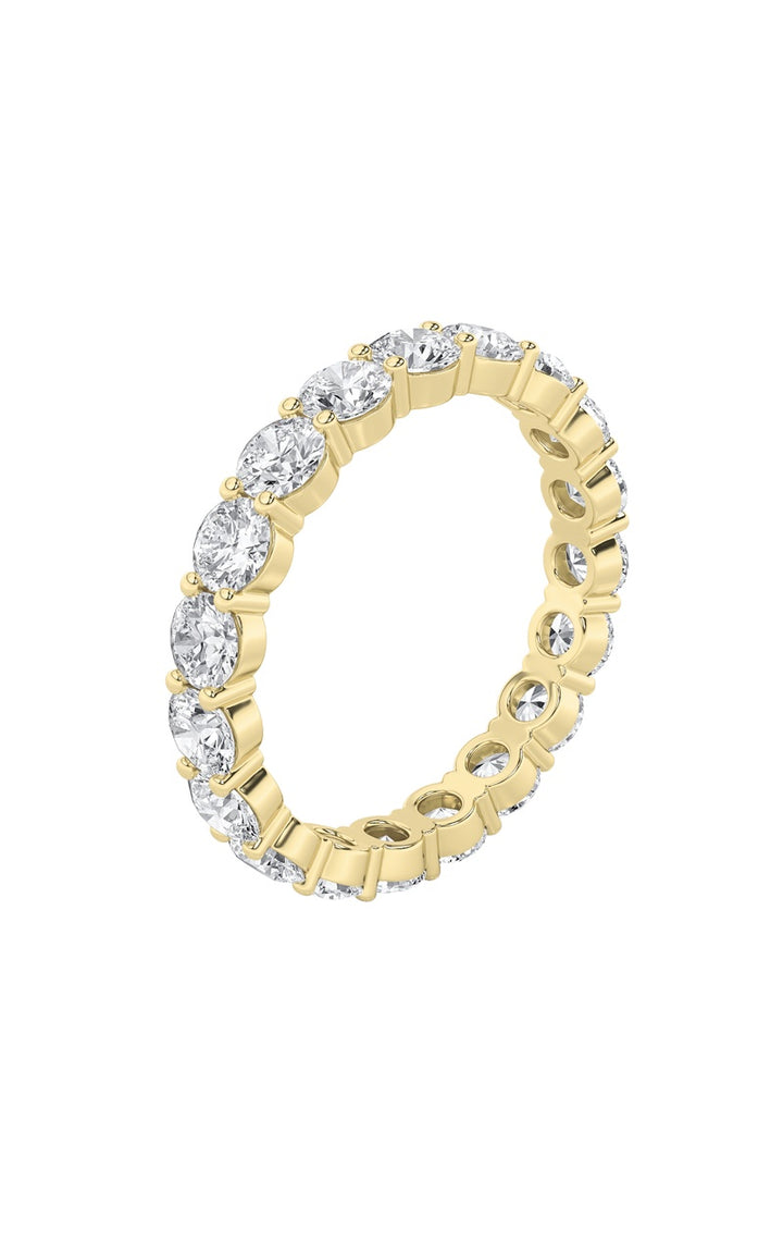 2.7Cttw Round Shaped Lab Grown Diamond Split Prong Eternity Ring in 14K Gold (F/VS)