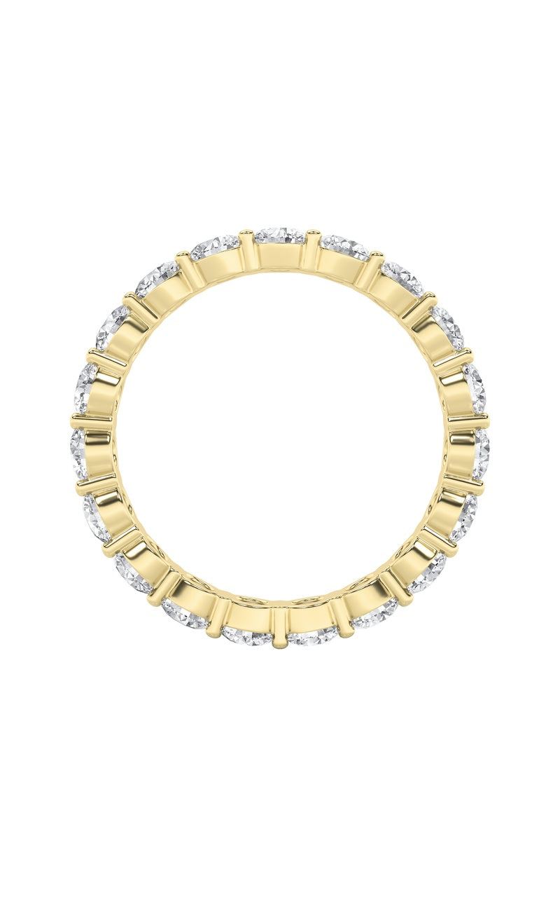 2.7Cttw Round Shaped Lab Grown Diamond Split Prong Eternity Ring in 14K Gold (F/VS)
