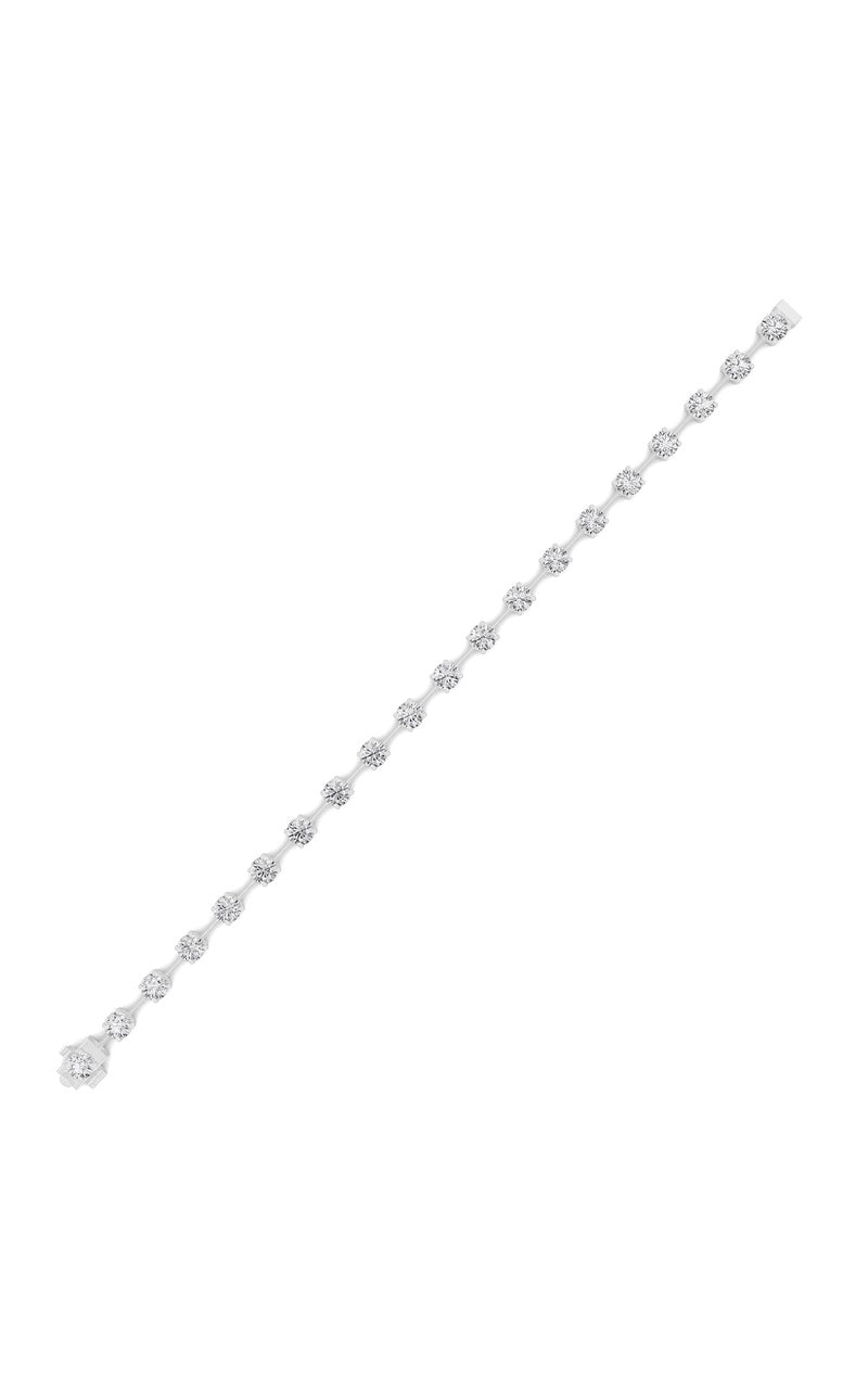 4CTW Round Shaped Lab Grown Diamond Split Prong Eternity Ring in 14K Gold (F/VS)