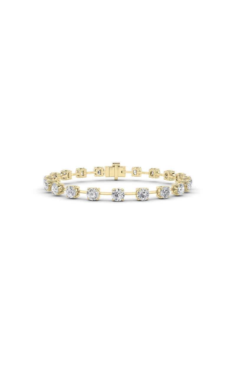 4Cttw Round Shaped Lab Grown Diamond Split Prong Eternity Ring in 14K Gold (F/VS)