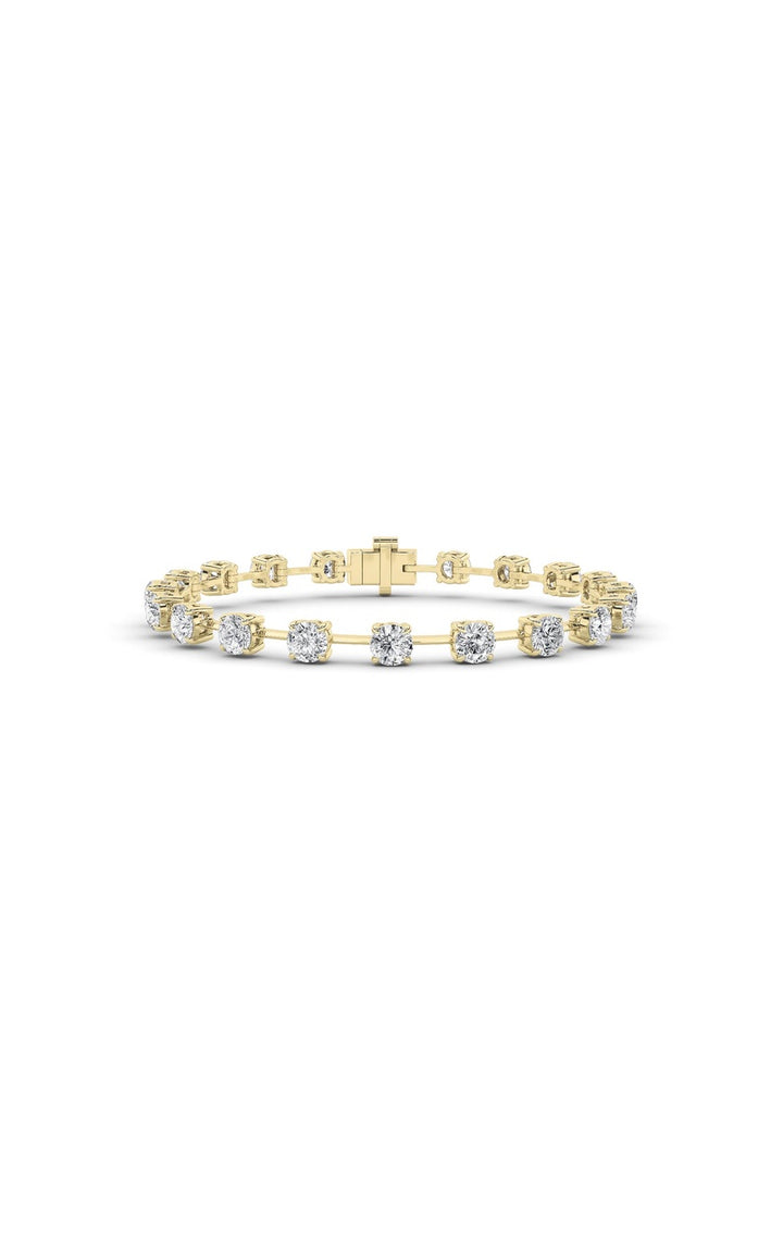 4Cttw Round Shaped Lab Grown Diamond Split Prong Eternity Ring in 14K Gold (F/VS)