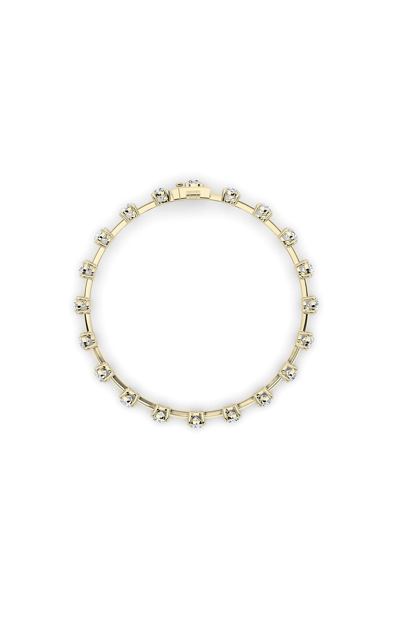 4CTW Round Shaped Lab Grown Diamond Split Prong Eternity Ring in 14K Gold (F/VS)