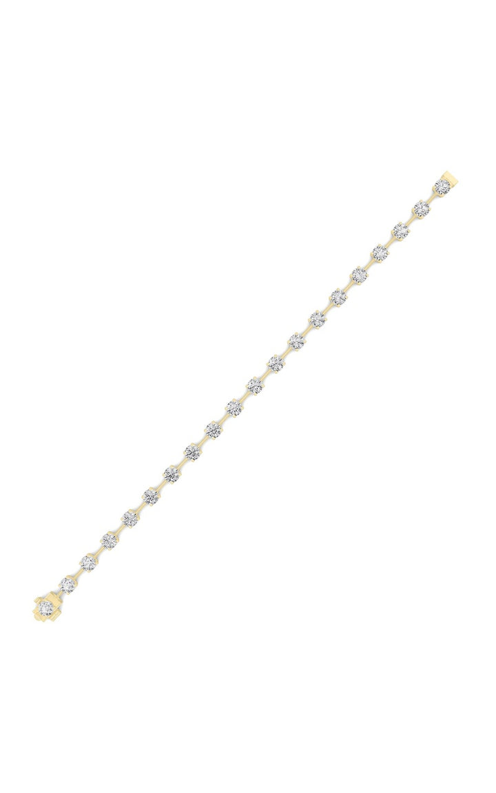 4Cttw Round Shaped Lab Grown Diamond Split Prong Eternity Ring in 14K Gold (F/VS)