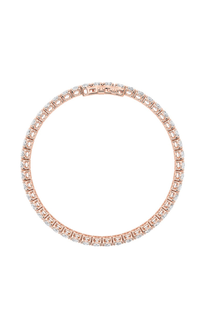 9Cttw Oval Shaped Lab Grown Diamond (G/VS) East West Line Bracelet in 14K Gold