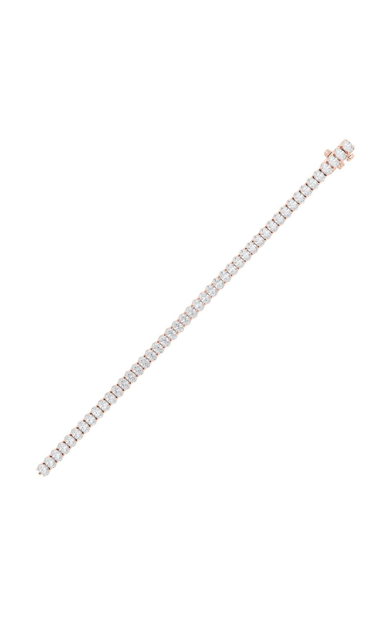 9Cttw Oval Shaped Lab Grown Diamond (G/VS) East West Line Bracelet in 14K Gold