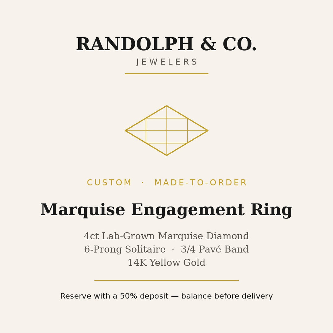 Custom Marquise Engagement Ring